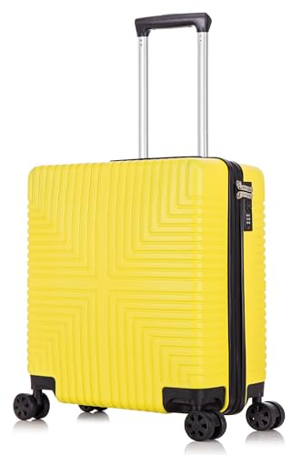 DK Luggage EasyJet Underseat Cabin Hardshell 4 Wheel Hand Luggage ABS-30 Carry on 17” Yellow
