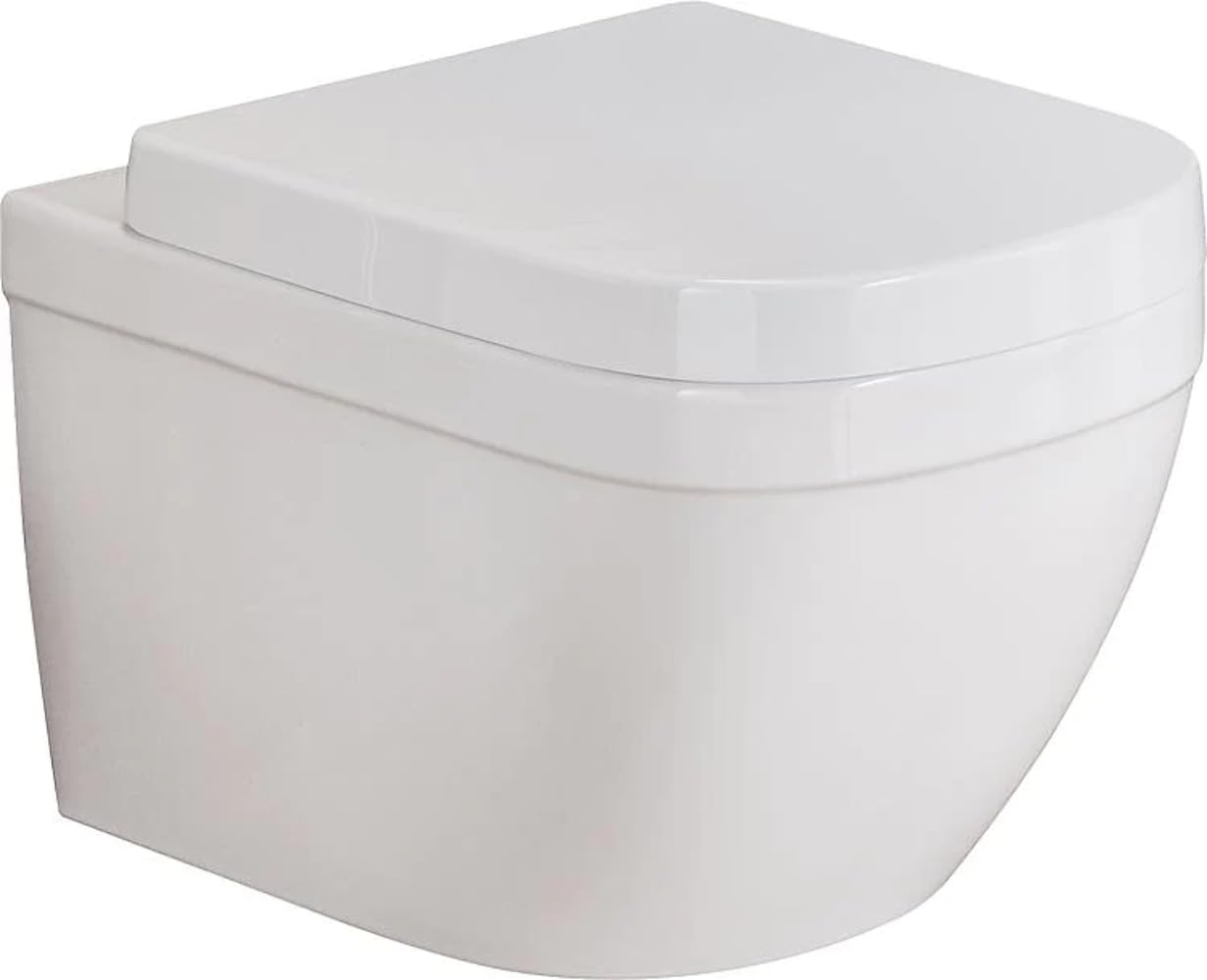 GROHE cuvette WC suspendue Euro ceramic, sans bride sans rebord, volume de chasse 3/5 L, chasse triple vortex, porcelaine vitrifiée, blanc alpin, 39328000 (Import Allemagne)