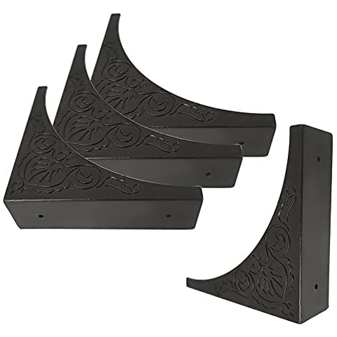 glrovazas Antique Metal Box Corner Protector 4 Pcs Antique Zinc Alloy Box Corner Protector Edge Safety Guard Cabinet Furniture Corner Protectors Bumpers (Black) Cover