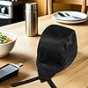 SUPVOX 2pcs Black Chef Hats with Ribbon, 11.8"x7.9"x4.7" Kitchen Cooking Caps Turbans for Restaurant Catering, Unisex Food Service Skull Caps for Professional Chefs #3