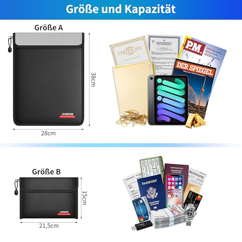 Porte-documents ignifuges étanches pour argent et passeports - 6