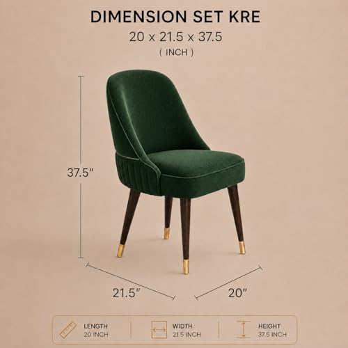 Image of WOODEN SPACE 4 Seater Wooden Dining Table Set | Urban Marble Top Dining Table with Chairs for Dining Room & Kitchen (Modern Grand Aura Dark Green) (54 x 36 x 30 inch)