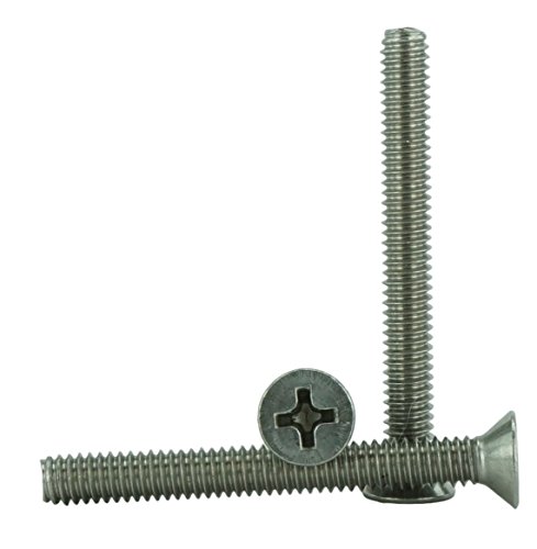 Vis à métaux tête plate cruciforme 8-32 x 1-1/2 en acier inoxydable 18-8