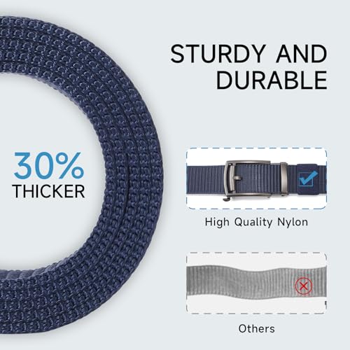 SENDEFN Nylon Ratchet Belts for Men, Golf Web Belt with Automatic Adjustable Buckle Casual Jeans2