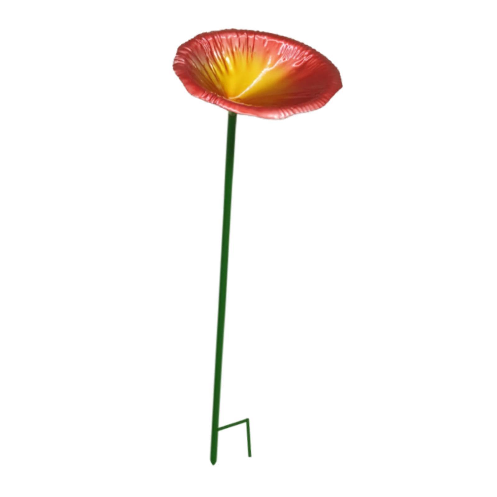 TRENDYNEST® Bird Feeder Station Metal Ornament Metal Bee Cup for Outdoor Courtyard Patio Red | Home & Garden | Yard, Garden & Outdoor Living | Bird & Wildlife Accessories | Birdbaths-image-46