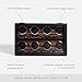 Wolf Roadster 8-Piece Watch Winder with Glass Cover, Black - Secure Fit with Patented Lock-in Dynamic Cuff - Accommodates All Wrist Sizes - Vegan Leather - Includes Universal Adapter