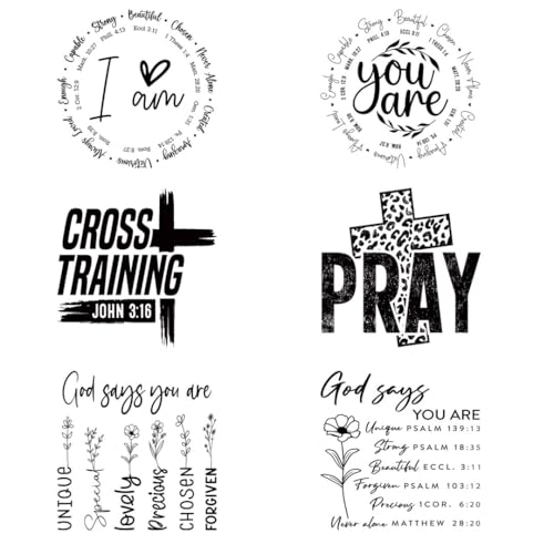 Christian Iron Transfer Patch Heat Transfer Sticker Vinyl Design Iron Applique T-Shirt Clothing DIY Craft Applique Clothing Decoration (P1)