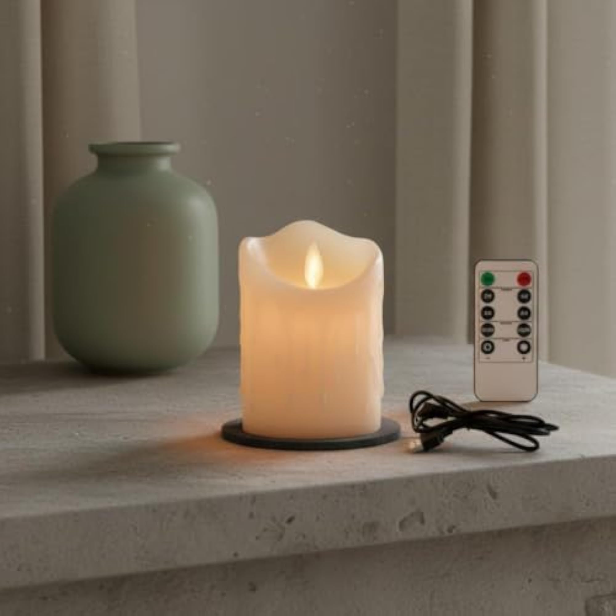 LED Candle with Adjustable Brightness for Weddings and Christmas