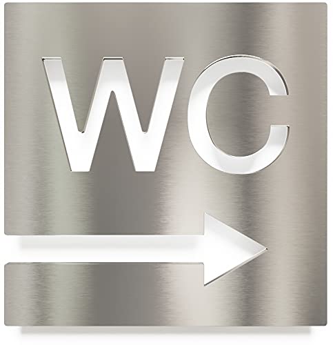 Edelstahl WC-Schild - selbstklebend & pflegeleicht Cover