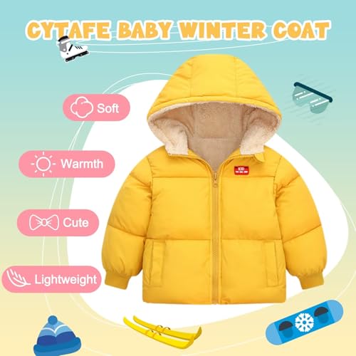Baby Winter Coats Toddler Hooded Jackets Cotton Warm Lined Puffer Outerwear Baby Boys Girls Windproof Thick Clothes2