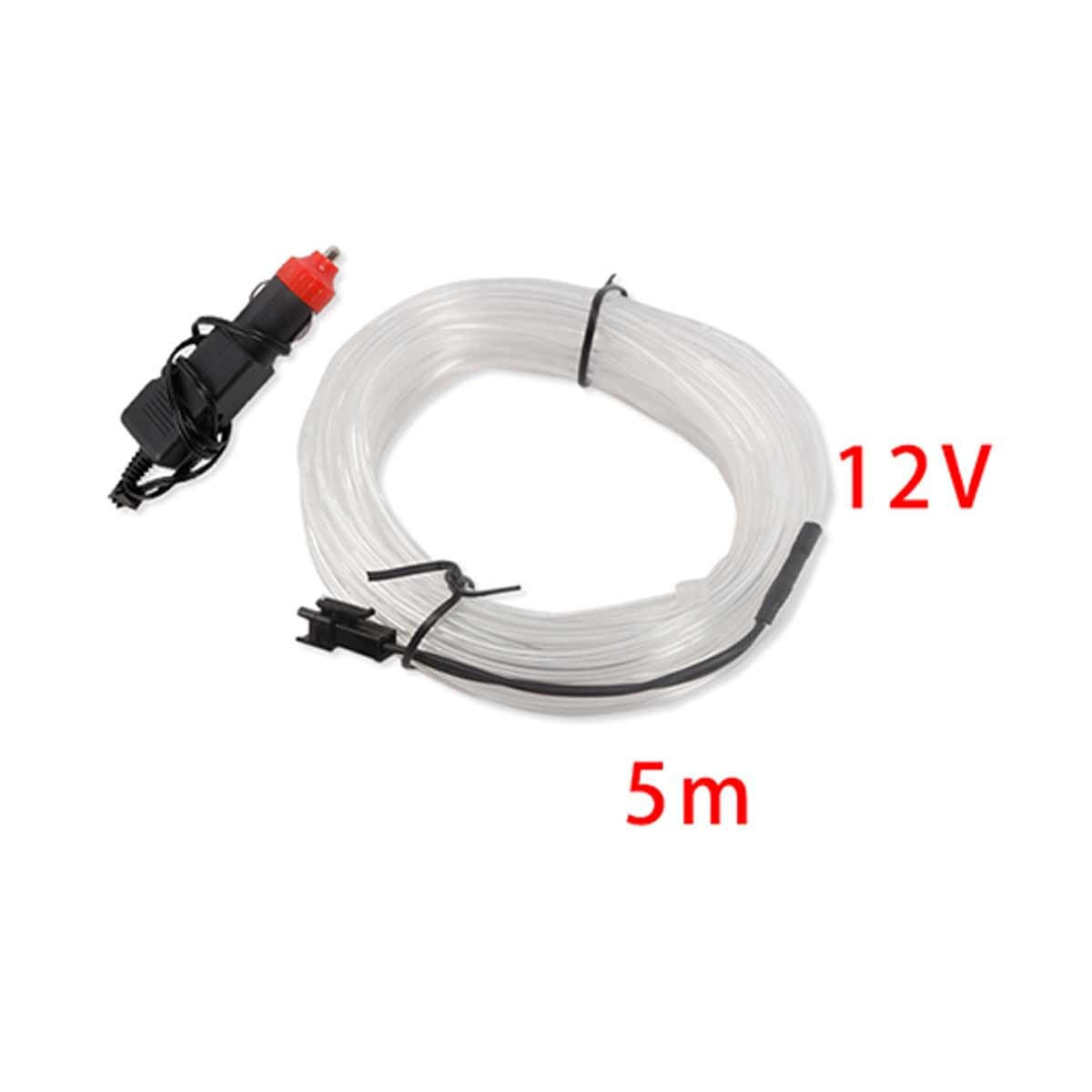 Striscia LED EL Per Auto 5m - Luci Fredde Decorativo Con Alimentazione USB, Blu - Foto 7