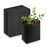 Amylove 100 Pcs Nursery Growing Bags, 8.2 x 4.9 Inches Non-Woven Fabric Growing Bags, Biodegradable Plant Pots Seedling Plant Start Pouches for Vegetables Flower Fruit Home Garden Greenhouse Supplies