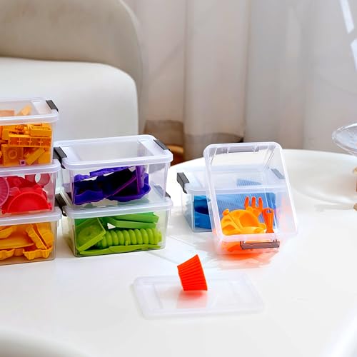 Image of Citylife 20Packs 1.3Qt Small Storage Bins with Lids,Stackable Clear | Plastic Containers for Beads, Buttons, Sewing Supplies, Office Supplies