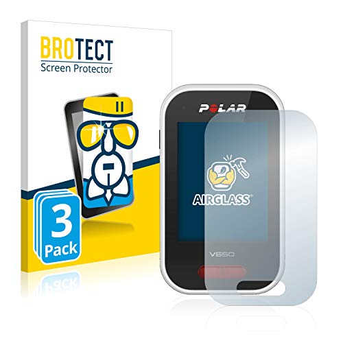 BROTECT Protector Pantalla Cristal Compatible con Polar V650 Protector Pantalla Vidrio (3 Unidades) - Dureza Extrema, Anti-Huellas, AirGlass