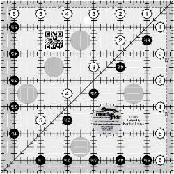 Creative Grids - 6 kwadratowych linijek do kołdry - 6,3 cm, 8,9 cm, 11,4 cm, 14 cm, 16,5 cm, 19 cm