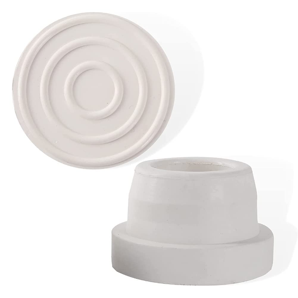 2 Paracolpi In Gomma Per Scaletta Da Piscina – 6x3.9x3.3 Cm, Bianco, Antigraffio, Per Tubi Standard, Facili Da Montare