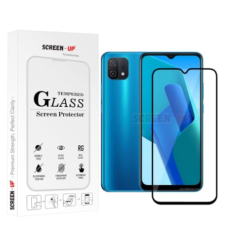 Image of ScreenUp Tempered Glass For Oppo A16k - Ultra Clear, 9H Scratch Resistant, Full Coverage, Easy Install Screen Protector