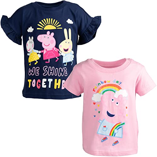 Peppa Pig Girls 2 Pack T-Shirts Toddler to Big Kid