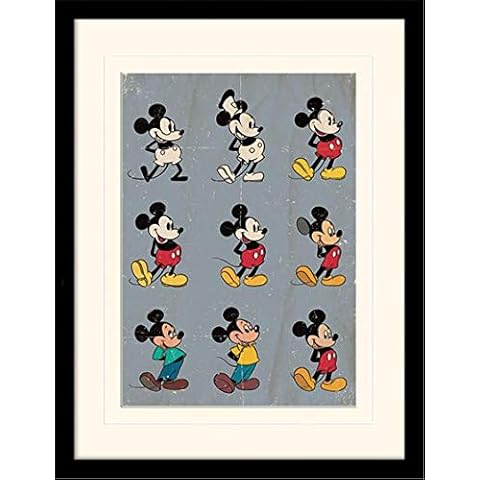 Disney Junior MP11549P-PL Mickey Mouse 30 x 40 cm "Evolution" Mounted and Framed Print Cover