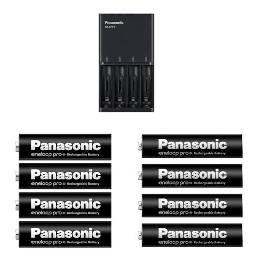 【セット買い】【Amazon.co.jp限定】急速充電器 単3形・単4形 黒【Amazon.co.jp限定】 エネループ プロハイエンドモデル(大容量モデル) [最小容量2500mAh/くり返し回数150回] 単3形 充電池 4本パック 【Amazon.co.jp限定】 エネループ プロ ハイエンドモデル(大容量モデル) [最小容量930mAh/くり返し回数150回] 単4形 充電池 4本パック