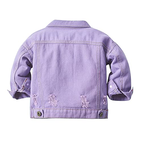 Betadog Kids Denim Jacket Jean Jacket Long Sleeve Jean Jacket for Boys Girl Jeans Coats Outerwear Girls Warm Jacket (D, 9-10 Years)3