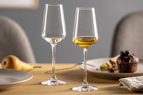 Foto von Leonardo Puccini Digestif-Gläser 6er Set, spülmaschinenfeste Likör-Gläser, Schnaps-Glas mit gezogenem Stiel, Teqton-Kristallglas, Schnaps Set, Höhe 21 cm, 220 ml, 069556