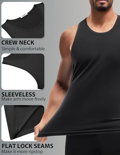 COOFANDY Mens Tank Top UPF 50+ Quick Dry Sleeveless Shirts Summer Workout Muscle T Shirt Cool Swim Beach Top4