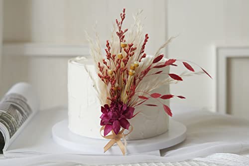 Purple Pampas Grass Dried Flowers Boho Pampas Dried Cake Topper miniatura 5