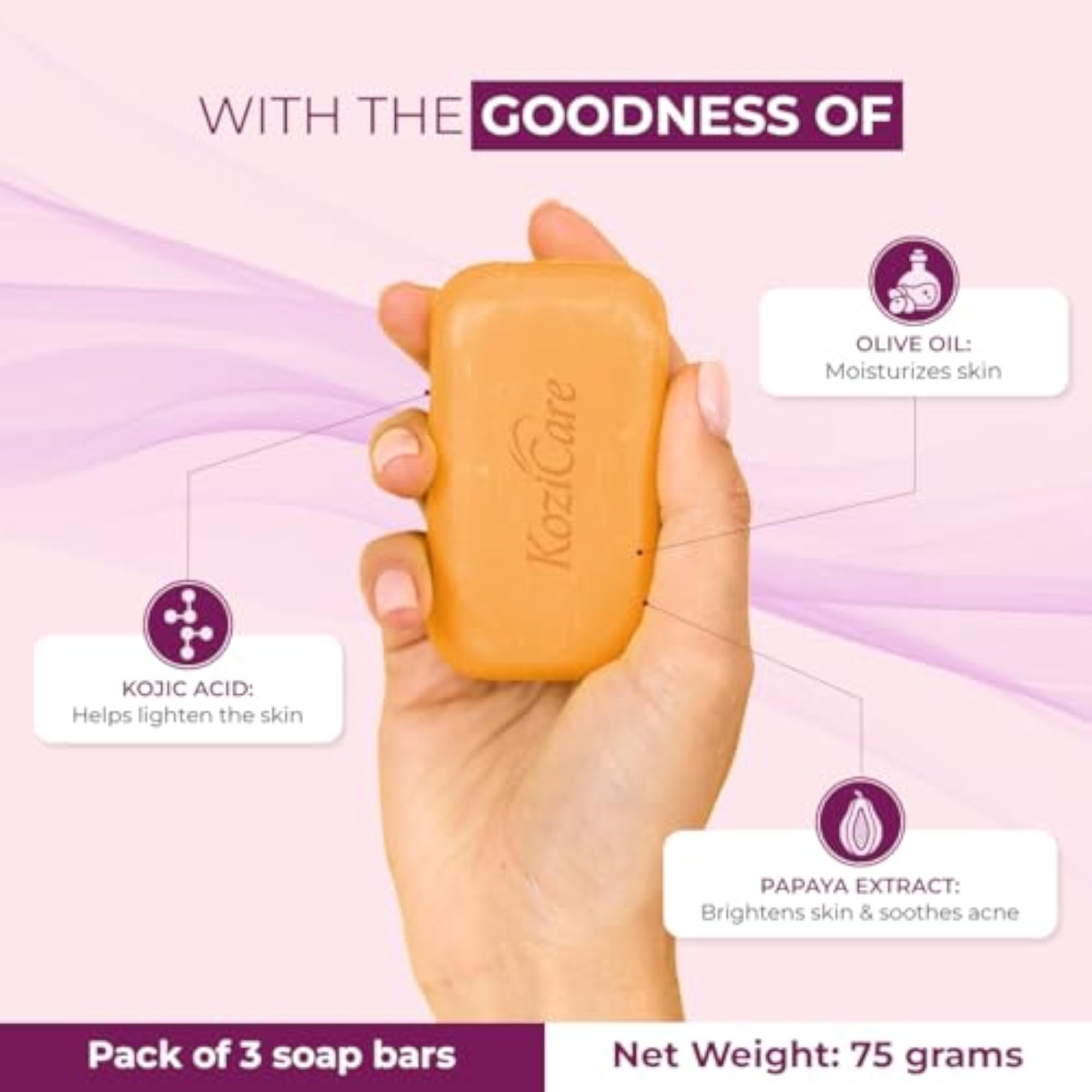 Papaya Soap with Kojic Acid and Glutathione for Body Tan Removal