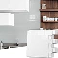 Art3d 10-Sheet Peel and Stick Backsplash Tile for Kitchen, Textured Self-Adhesive Subway Wall Tile for Kitchen Bathroom Laundry Room, Enhanced Backing Adhesion & Thicker Design - 12"x12" White