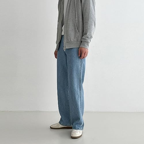 Jeans droits homme résistant avec poches amples pour éviter l'encombrement