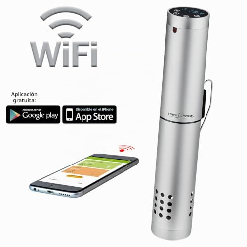 Miniatura 6 de Cocedor Sous Vide Proficook Wifi Pc-Sv 1159, Las Vitaminas, Las Sustancias Vitales Y Los Sabores Se Conservan, Cocción Precisa De Los Alimentos Gracias A Control Electrónico De La Temperatura,Aluminio
