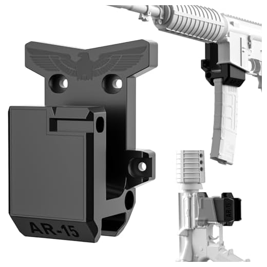 MytypeMAG Gun Wall Mount, Rifle Wall Rack Runner Mount with Strong and Solid PA Material, Load Bearing Capacity 300Lbs of Tension for 223/5.56 Rifle