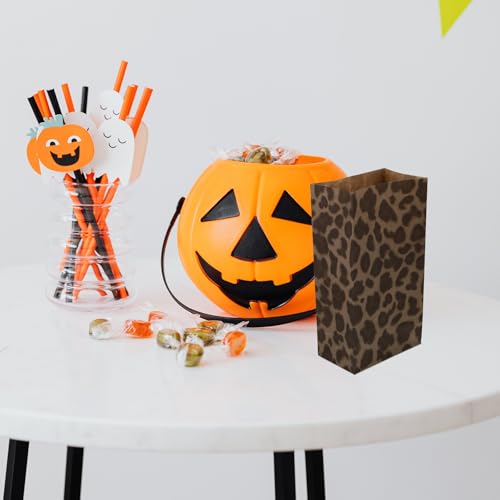 Paquet en papier imprimé léopard pour rangement de bonbons et gâteaux - 6