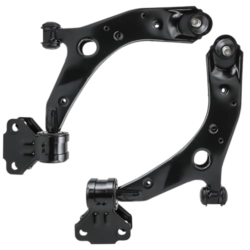 Image of Detroit Axle - 10pc Front End Control Arms Kit for 2010-2013 Mazda 3 Sport, 2 Lower Control Arms with Ball Joints Assembly 2 Sway Bar Links 4 Inner Outer Tie Rods 2 Boots 2011 2012 Replacement