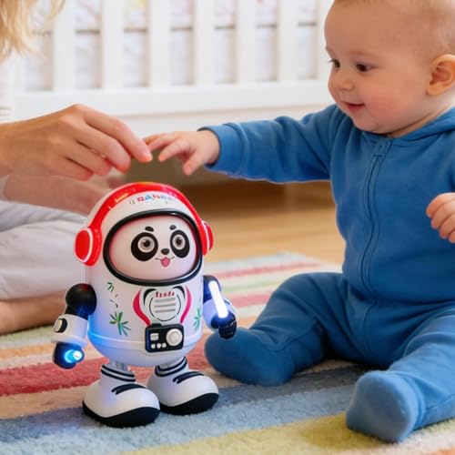 Panda spatial jouet interactif robot électrique LED musique