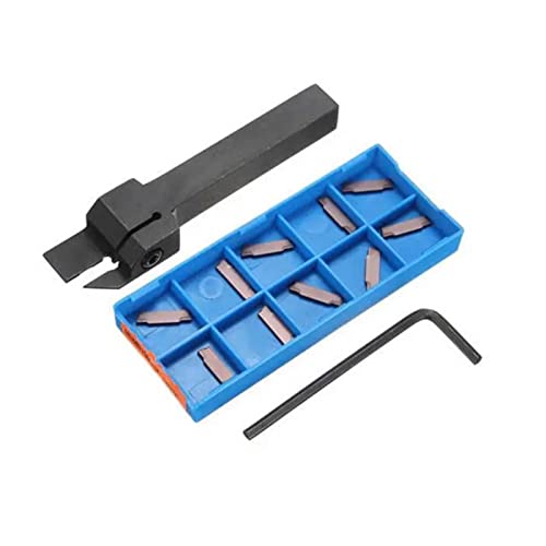 PGKGZHCECD MGEHR 1212-1.5 12x12x100mm External Grooving Tool Holder with 10pcs MGMN150-G 1.5mm Carbide Insert Blades Lathe Cutting Tool