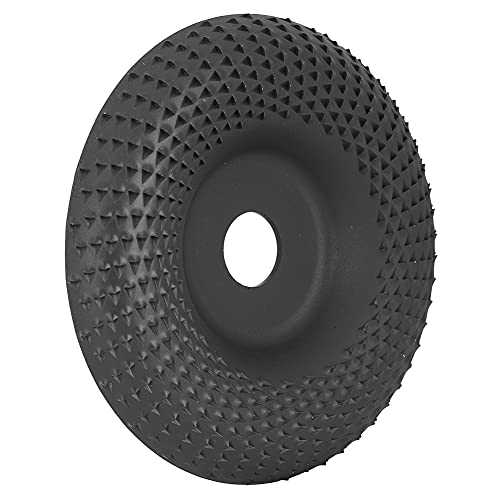 Grinding Wheel, Steel Woodworking Grinding Wheel Shaping Disc Power Tool Accessories for Efficient Wood Carving and Shaping, Angle Grinders (Black Curved Root Carving Plate E1-534)