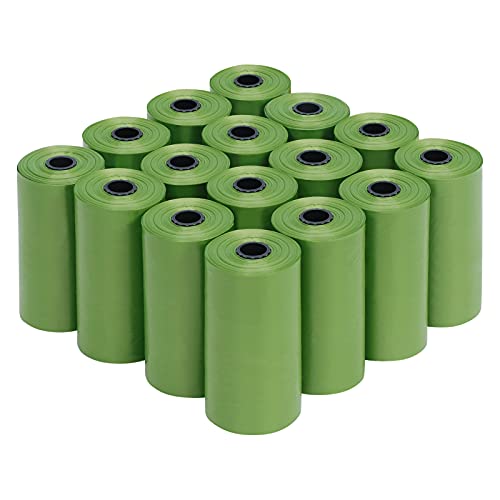 PetsHome Dog Poop Bags, Dog Waste Bags [Extra Thick][Leak-Proof] Eco-Friendly 16 Rolls, 240 Bags Green