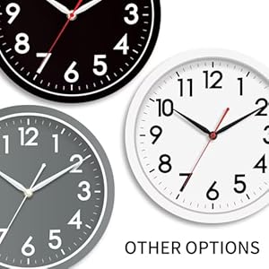 AKCISOT Wall Clock 10 Inch Silent Wall Clocks Battery Operated Non Ticking - Modern Silver Clock Decorative for Kitchen, Bathroom, Bedroom, Living Room, Office, Home(Silver) AKCISOT Wall Clock 10 Inch Silent Wall Clocks Battery Operated Non Ticking Modern Silver Clock Decorative for Kitchen Bathroom Bedroom Living Room Office HomeSilver