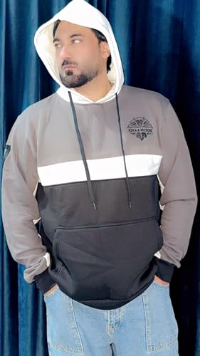 GOKA & MESCHÉ Unisex Oversized Hoodie – Cotton Fleece Pullover Sweatshirt, Combination Streetwear Style2