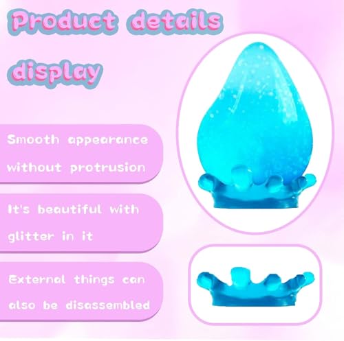 2 Packs Dream Squishy Drop Silicone Squishy Stress Ball for Adults & Kids - Sensory Fidget Toys for Autism, ADHD, Anxiety Relief - Squeeze Stress Relief Toys, Birthday Gifts (Blue & Pink) - Image 5