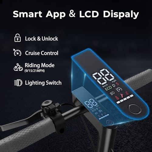 Image of Electric Scooters - Electric Scooter Adults, 1200W /1000W /500W Motor, 28 /25 /21 /18 MPH Top Speed, 10'' /8.5'' Tires, 28 /25 /23 /21Miles, APP Control E Scooter for Teens