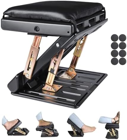 Foot Rest for Under Desk at Work 4-Level Height Adjustable, Ergon...