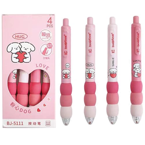 Bolígrafos de gel retráctiles negros pack de 4 MOZXIRZ