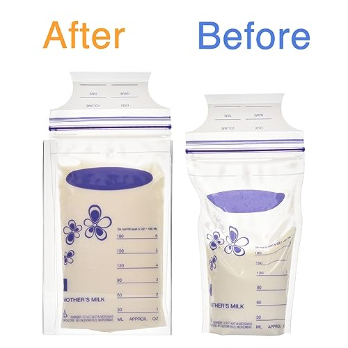4-Pack Freeze Flat Breast Milk Storage Bag |Breastmilk Freezer Flattener Kit Make Mother\'s Milk Bags Organizer Even to Save Refrigerator Space | Fit 3 4 5 6oz