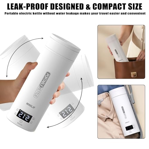 Hervidor eléctrico portátil MINILIF 500ml blanco miniatura 4