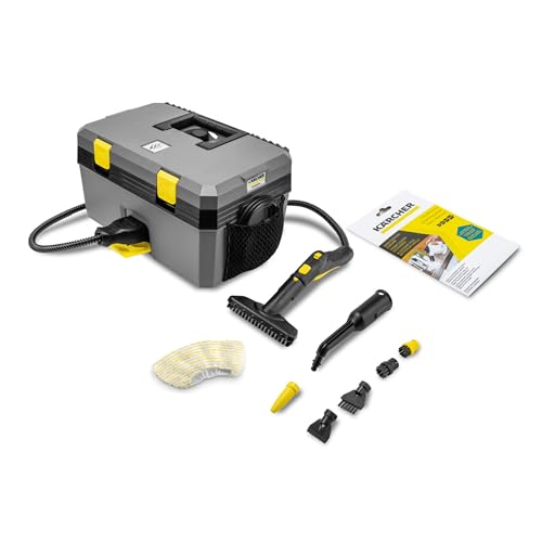 Kärcher limpiadora de vapor SG 4/2 Classic, presión de vapor: 4 bar, depósito: 0,5 l caldera + 1,5 l depósito de agua limpia, boquilla manual con cepillo, boquilla de alto rendimiento, cepillo plano