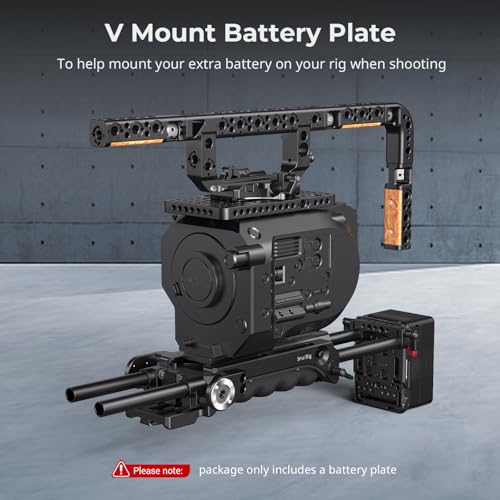 SmallRig V-Lock Mount Battery Plate With 15mm Double Rod Clamp For Camera Power - 3016