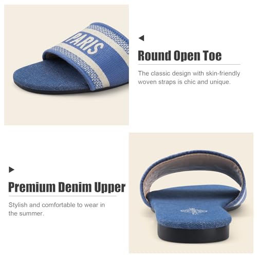 Image of STUNAHOME Summer Flat Sandals for Women Fashion slide Sandals Womens
